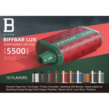 BIFFBAR LUX Disposable 13ml/ 5500PF - 10ct Display - Leather Edition